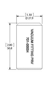 Single Seal Face SeaVent Relief Valve Vacuum Attachment dimensions