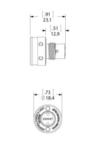 SeaVent Relief Valve Single Seal Face line drawing