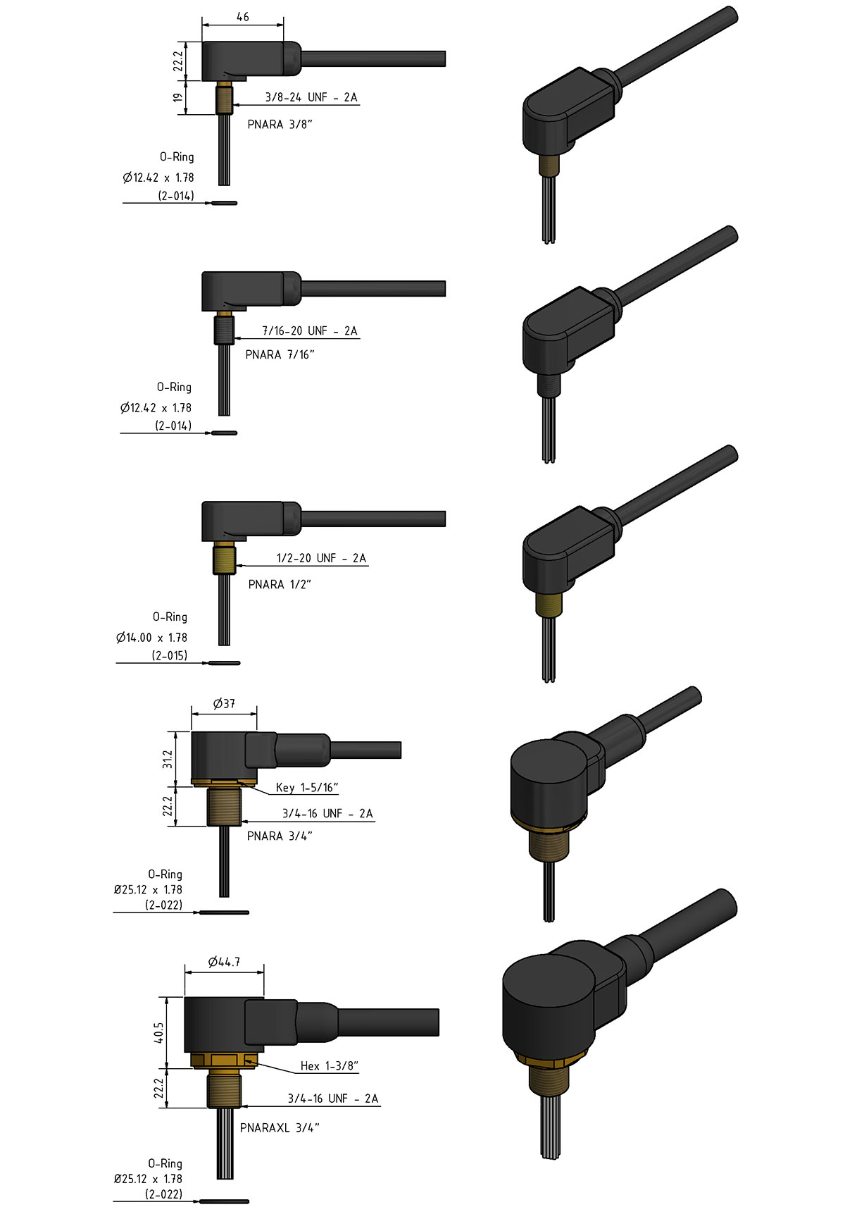 SubConn Penetrator - Water Blocked Right Angle