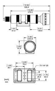 Mini SeaLite dimensions
