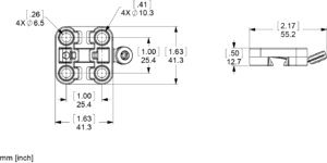 QRM Bracket Line Drawing