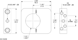 UBSC Bracket Line Drawing