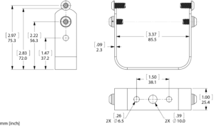 YMB-NEW Bracket Line Drawing