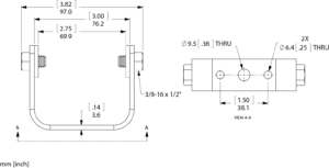 YMB-OLD Bracket Line Drawing