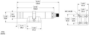 Micro SeaLaser dimensions