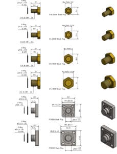 SubConn Blank plugs dimensions
