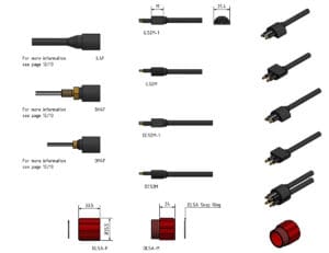 SubConn Circular Splitconn Connectors diagrams with dimensions