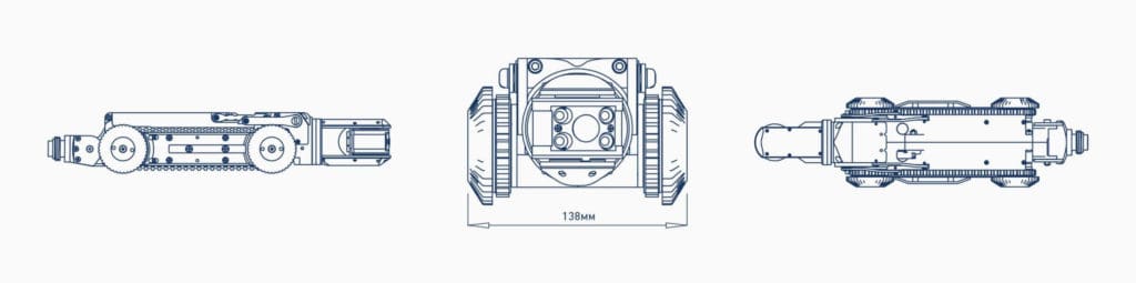 deep trekker dt320 mini pipe crawler wireframe