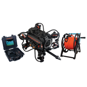 Oceanbotics SRV-8 Setup with tether reel and topside control box