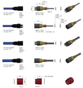Double O-Ring SubConn ethernet circular connectors (8-13 contacts)