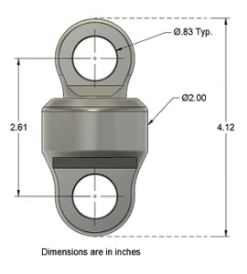 Swivel Links Dimensions